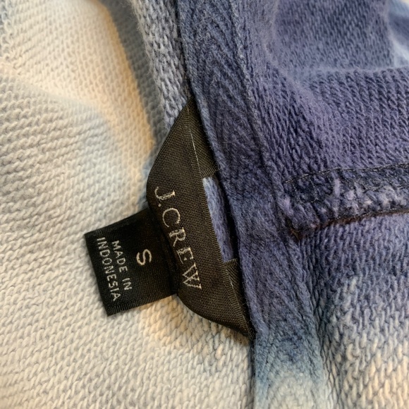 J. Crew Blue and White Tie Dye Hoodie With Front Pocket Size S - Picture 8 of 12